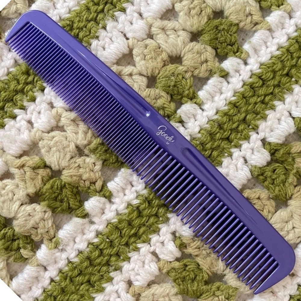 vtg purple glitter goody Plastic Hair Comb USA Wide Purse Pocket Unbreakable NEW